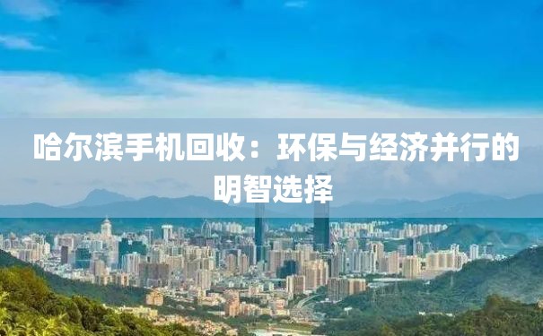  哈尔滨手机回收：环保与经济并行的明智选择