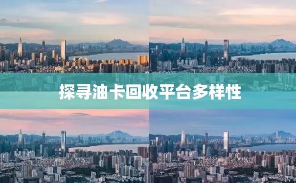  探寻油卡回收平台多样性
