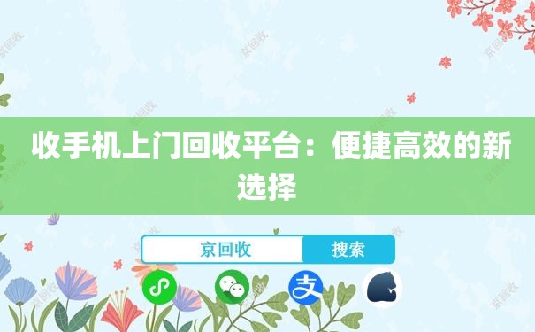  收手机上门回收平台：便捷高效的新选择