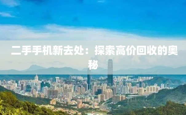  二手手机新去处：探索高价回收的奥秘