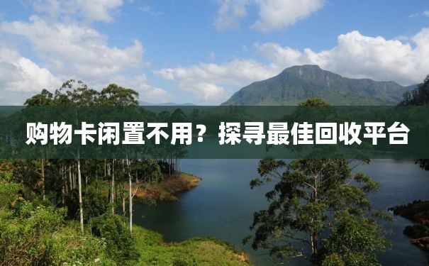  购物卡闲置不用？探寻最佳回收平台